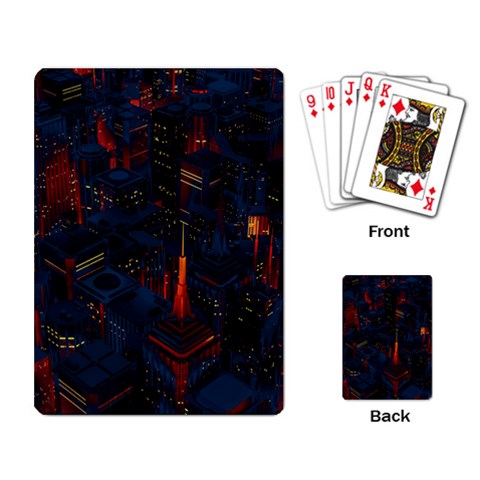 Architecture City Pixel Art Playing Cards Single Design (Rectangle) from ArtsNow.com Back