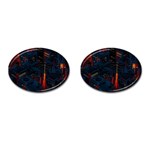 Architecture City Pixel Art Cufflinks (Oval)