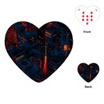 Architecture City Pixel Art Playing Cards Single Design (Heart)