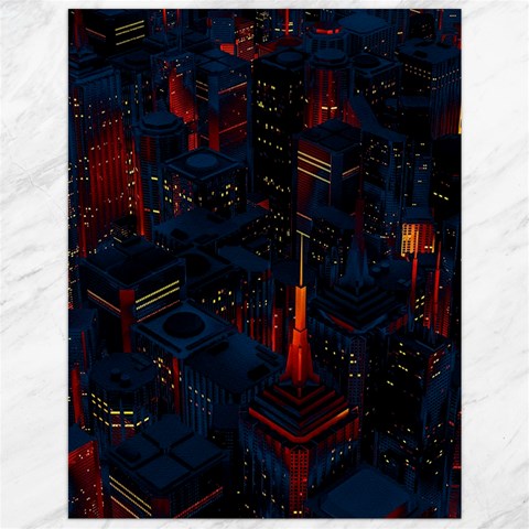 Architecture City Pixel Art Canvas 12  x 16  from ArtsNow.com 11.86 x15.41  Canvas - 1