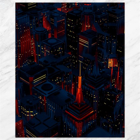 Architecture City Pixel Art Canvas 16  x 20  from ArtsNow.com 15.75 x19.29  Canvas - 1
