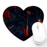 Architecture City Pixel Art Heart Mousepad