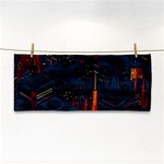 Architecture City Pixel Art Hand Towel
