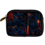 Architecture City Pixel Art Digital Camera Leather Case
