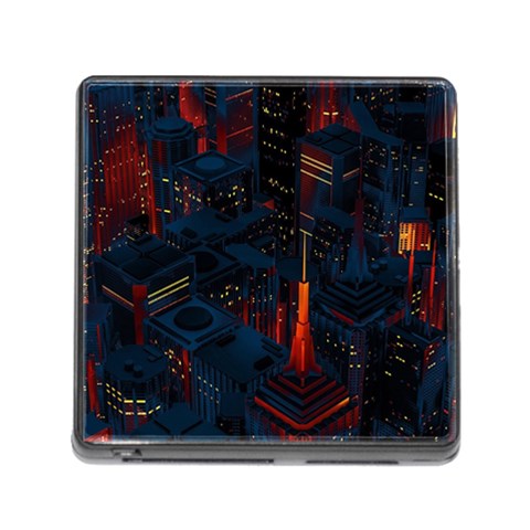 Architecture City Pixel Art Memory Card Reader (Square 5 Slot) from ArtsNow.com Front