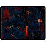 Architecture City Pixel Art Fleece Blanket (Large)