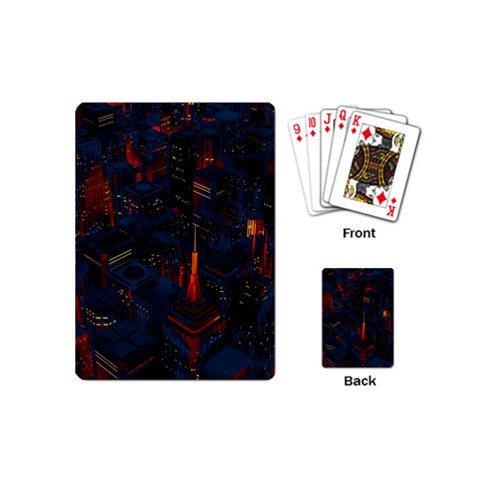 Architecture City Pixel Art Playing Cards Single Design (Mini) from ArtsNow.com Back
