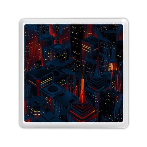 Architecture City Pixel Art Memory Card Reader (Square) from ArtsNow.com Front