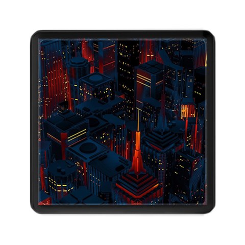 Architecture City Pixel Art Memory Card Reader (Square) from ArtsNow.com Front
