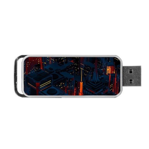 Architecture City Pixel Art Portable USB Flash (Two Sides) from ArtsNow.com Front