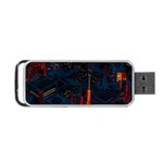 Architecture City Pixel Art Portable USB Flash (Two Sides)
