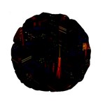 Architecture City Pixel Art Standard 15  Premium Round Cushions
