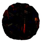 Architecture City Pixel Art Large 18  Premium Round Cushions