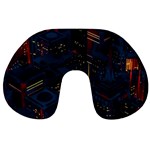 Architecture City Pixel Art Travel Neck Pillow