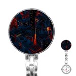 Architecture City Pixel Art Stainless Steel Nurses Watch