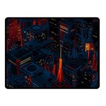 Architecture City Pixel Art Two Sides Fleece Blanket (Small)