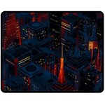 Architecture City Pixel Art Two Sides Fleece Blanket (Medium)