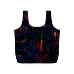 Architecture City Pixel Art Full Print Recycle Bag (S)