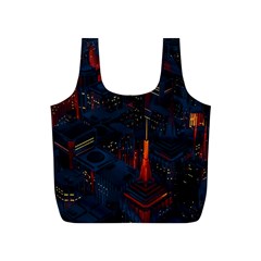 Architecture City Pixel Art Full Print Recycle Bag (S) from ArtsNow.com Back