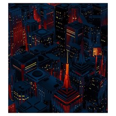 Architecture City Pixel Art Drawstring Pouch (Large) from ArtsNow.com Back