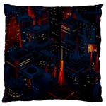 Architecture City Pixel Art Standard Premium Plush Fleece Cushion Case (Two Sides)