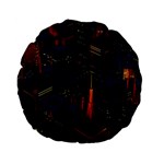 Architecture City Pixel Art Standard 15  Premium Flano Round Cushions