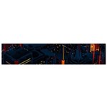 Architecture City Pixel Art Small Premium Plush Fleece Scarf