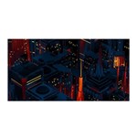 Architecture City Pixel Art Satin Wrap 35  x 70 