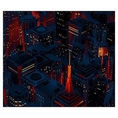 Architecture City Pixel Art Zipper Large Tote Bag from ArtsNow.com Back