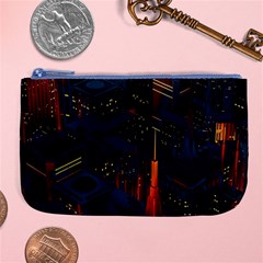 Architecture City Pixel Art Large Coin Purse from ArtsNow.com Front