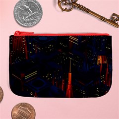Architecture City Pixel Art Large Coin Purse from ArtsNow.com Front