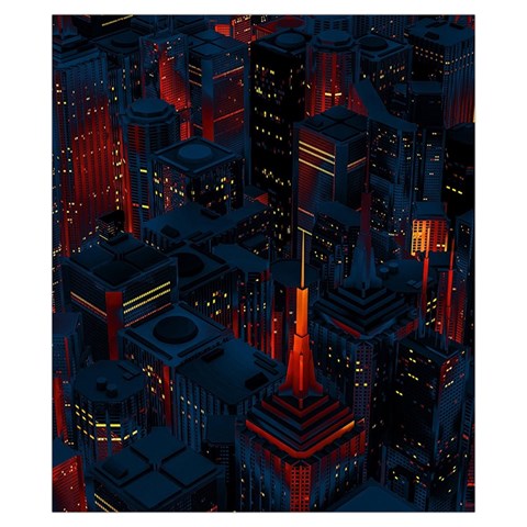 Architecture City Pixel Art Drawstring Pouch (XS) from ArtsNow.com Front