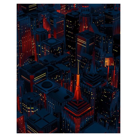 Architecture City Pixel Art Drawstring Pouch (XL) from ArtsNow.com Front