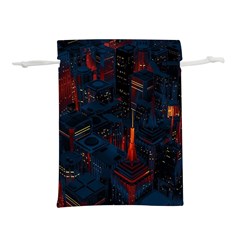 Architecture City Pixel Art Lightweight Drawstring Pouch (L) from ArtsNow.com Front