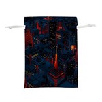 Architecture City Pixel Art Lightweight Drawstring Pouch (L)