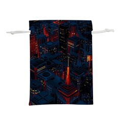 Architecture City Pixel Art Lightweight Drawstring Pouch (L) from ArtsNow.com Back