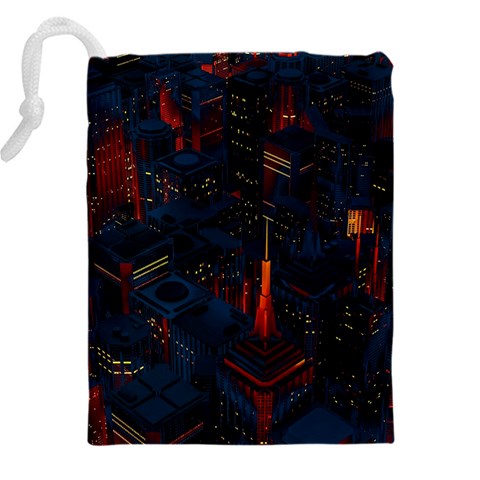 Architecture City Pixel Art Drawstring Pouch (4XL) from ArtsNow.com Back