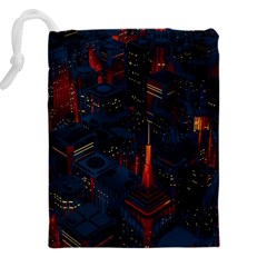 Architecture City Pixel Art Drawstring Pouch (4XL) from ArtsNow.com Back
