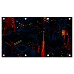 Architecture City Pixel Art Banner and Sign 7  x 4 