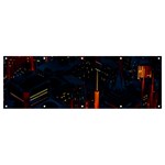 Architecture City Pixel Art Banner and Sign 12  x 4 