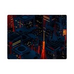 Architecture City Pixel Art Premium Plush Fleece Blanket (Mini)