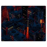 Architecture City Pixel Art Premium Plush Fleece Blanket (Medium)