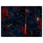 Architecture City Pixel Art Premium Plush Fleece Blanket (Extra Small)