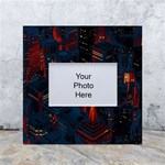 Architecture City Pixel Art White Box Photo Frame 4  x 6 