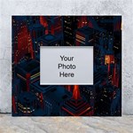 Architecture City Pixel Art White Wall Photo Frame 5  x 7 