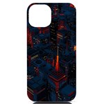 Architecture City Pixel Art iPhone 14 Black UV Print Case
