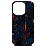 Architecture City Pixel Art iPhone 14 Pro Black UV Print Case