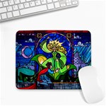 Beauty And The Beast Stained Glass Rose Small Mousepad