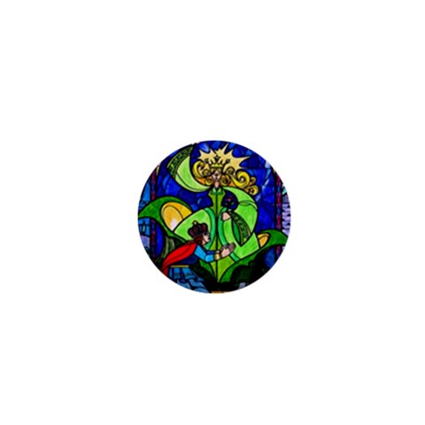 Beauty And The Beast Stained Glass Rose 1  Mini Buttons from ArtsNow.com Front