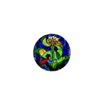 Beauty And The Beast Stained Glass Rose 1  Mini Buttons